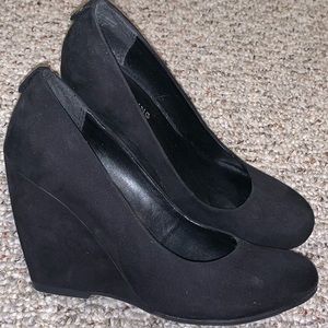 Black Wedge Heels